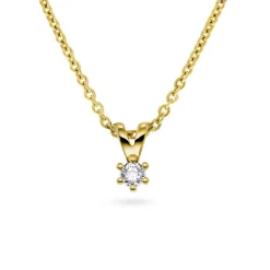 David-Andersen Halssmykker Til Barn-Anheng, Min Forste Diamant 0,05 Ct