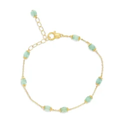 Nanis Gullarmbånd-Armbånd, Amuleti Gronn Aventurine