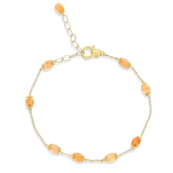 Nanis Gullarmbånd-Armbånd, Amuleti Orange Aventurine