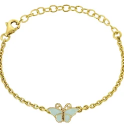 David-Andersen Sølvarmbånd-Armbånd Barn, Sommerfugl Mint