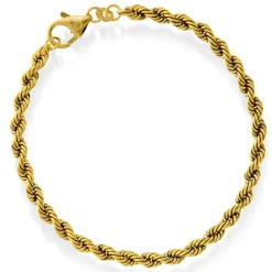 David-Andersen Gullarmbånd-Armbånd, Cordel 3,8 Mm