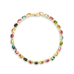 Nanis Gullarmbånd-Armbånd, Dancing Tourmalines Miks