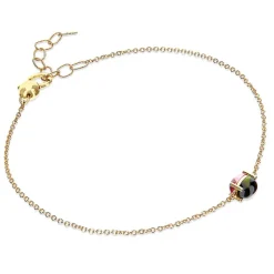 Nanis Gullarmbånd-Armbånd, Dancing Tourmalines Gronn Og Rosa