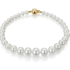 David-Andersen Perlearmbånd-Armbånd, Ferskvannsperler 3,5-9 Mm