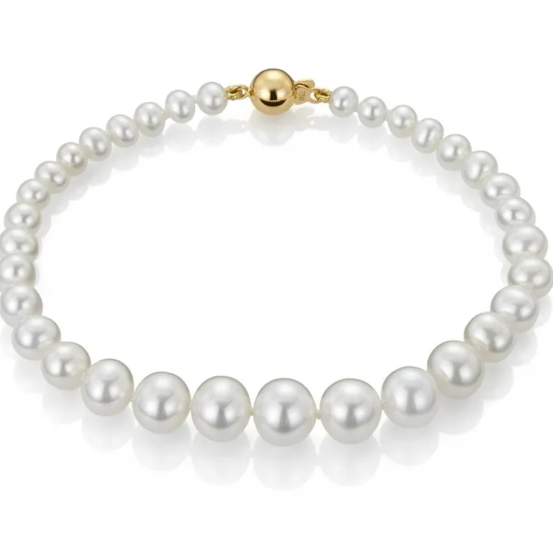 David-Andersen Perlearmbånd-Armbånd, Ferskvannsperler 3,5-9 Mm