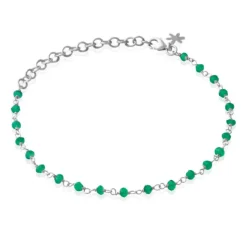 Susanne Friis Bjørner Sølvarmbånd-Armbånd, Gronn Agat