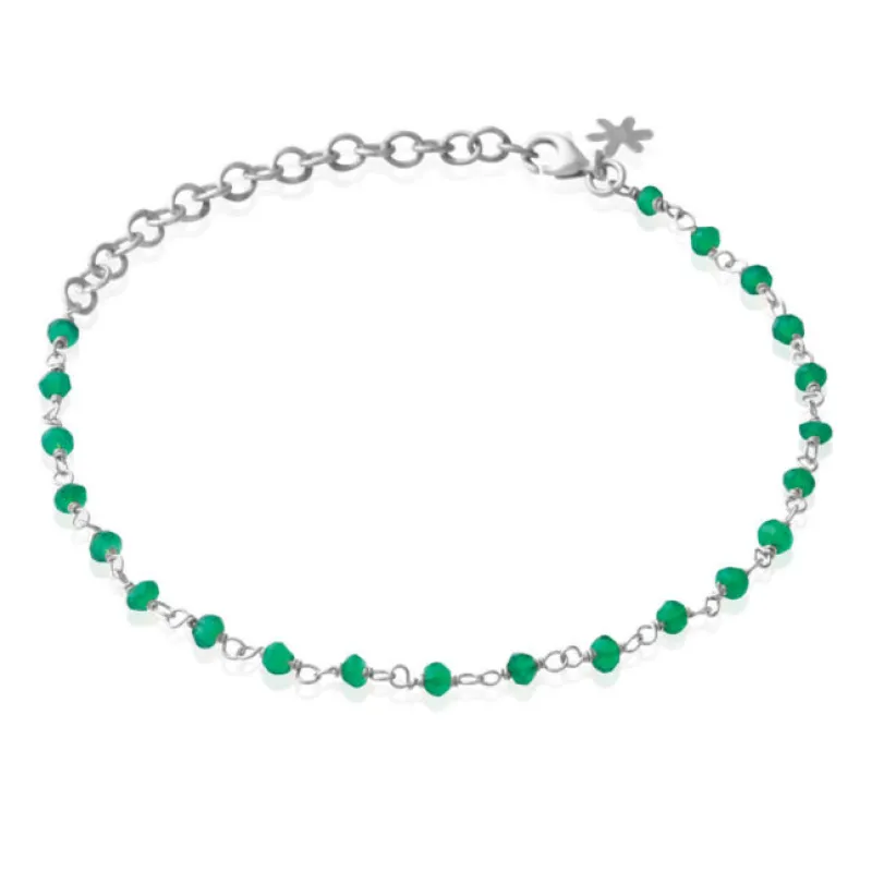 Susanne Friis Bjørner Sølvarmbånd-Armbånd, Gronn Agat