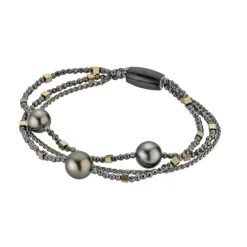 Gellner Sølvarmbånd-Armbånd, Hematitt Og Tahitiperler 8-10 Mm
