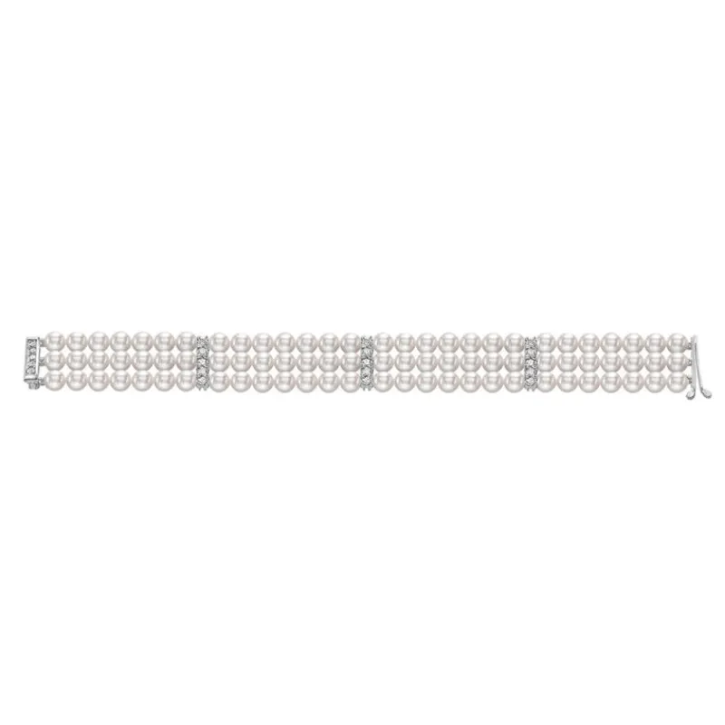 David-Andersen Perlearmbånd-Armbånd, Perler Og Diamanter