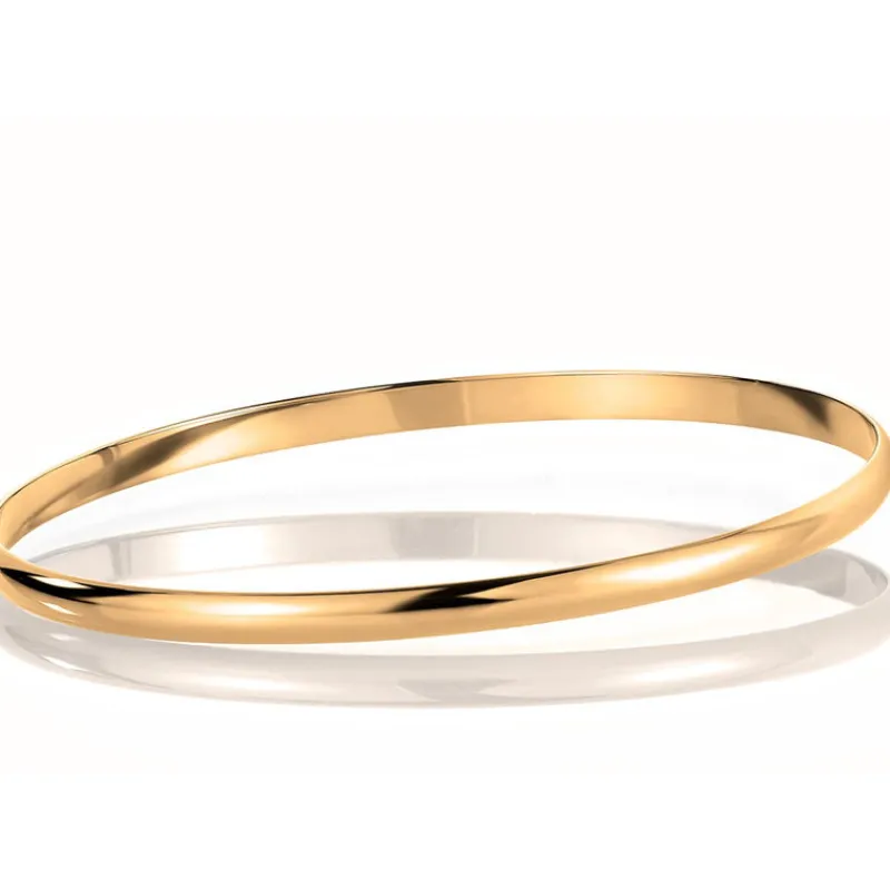David-Andersen Gullarmbånd-Armring, Buet Massiv 4 Mm