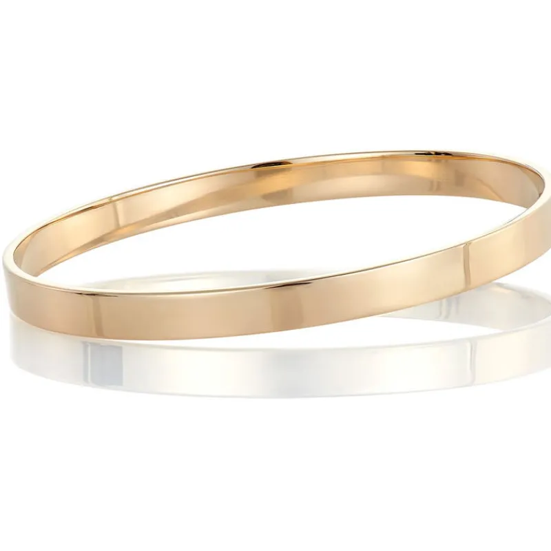 David-Andersen Gullarmbånd-Armring, Flat Massiv 6 Mm