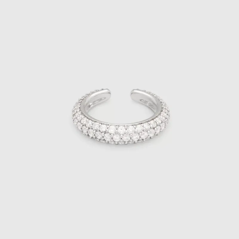 Tom Wood Sølvøredobber-Ear Cuff, Slim Zirconia