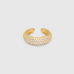 Tom Wood Sølvøredobber-Ear Cuff, Thick Zirconia Gold