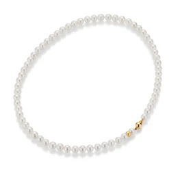 Gellner Halssmykker Med Perle-Kjede, Akoyaperler 6-6,5 Mm