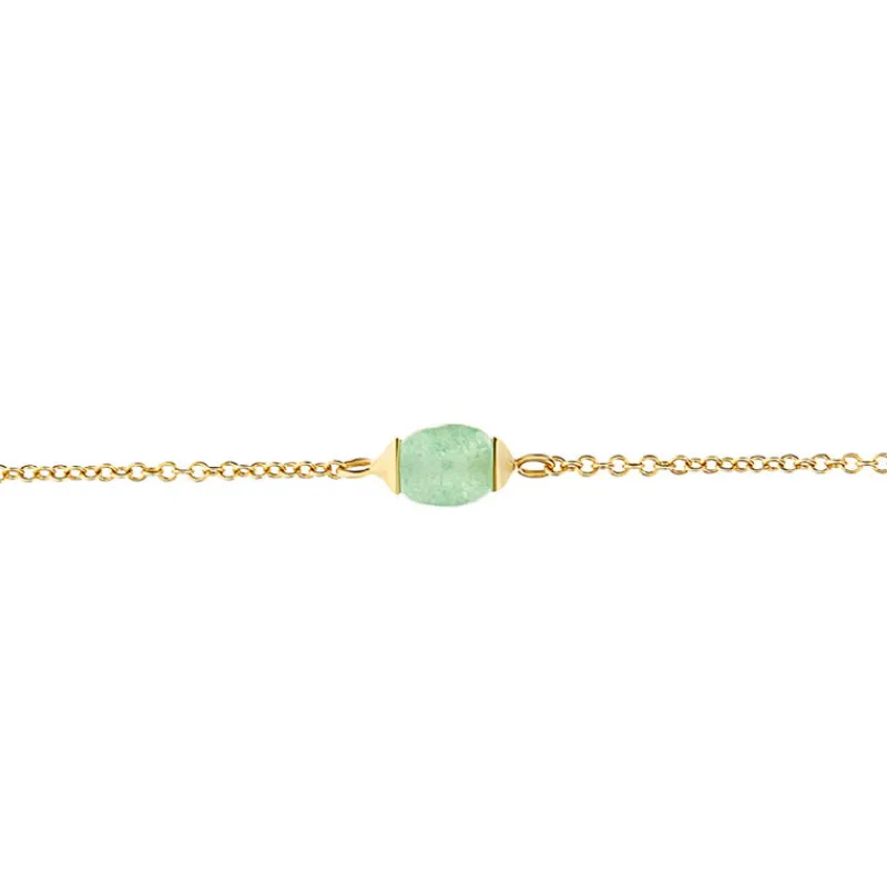 Nanis Halssmykker Med Fargesten-Kjede, Amuleti Gronn Aventurine