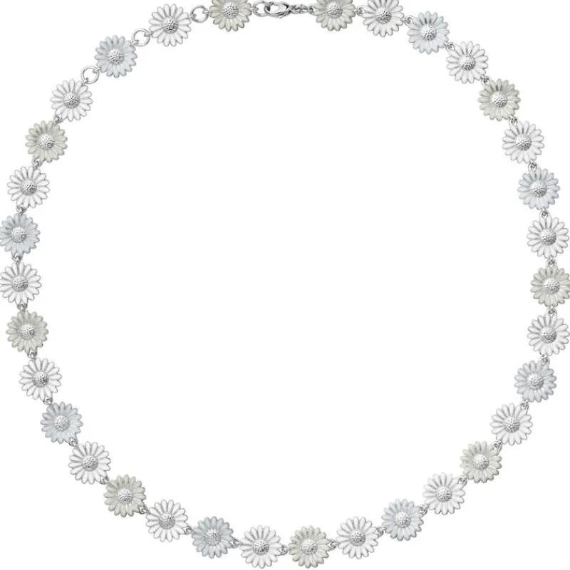 Georg Jensen Halssmykker I Gull-Kjede, Daisy Hvit