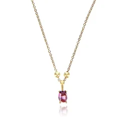 Nanis Anheng Med Kjede-Kjede, Dancing Tourmalines Rosa Turmalin