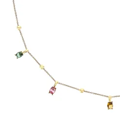 Nanis Halssmykker Med Fargesten-Kjede, Dancing Tourmalines Miks