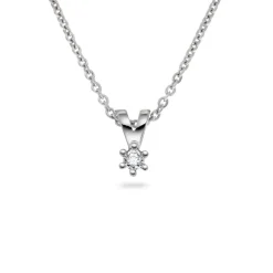 David-Andersen Halssmykker Til Barn-Kjede, Min Forste Diamant 0,03 Ct
