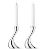 Georg Jensen Home Lysestaker-Lysestaker, Cobra Liten 2 Stk
