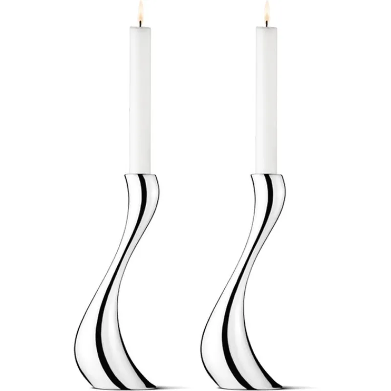 Georg Jensen Home Lysestaker-Lysestaker, Cobra Stor 2 Stk
