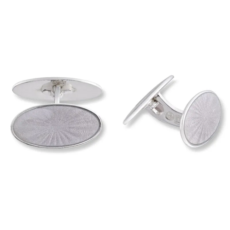 David-Andersen Mansjettknapper-Mansjettknapper, Oval Gra