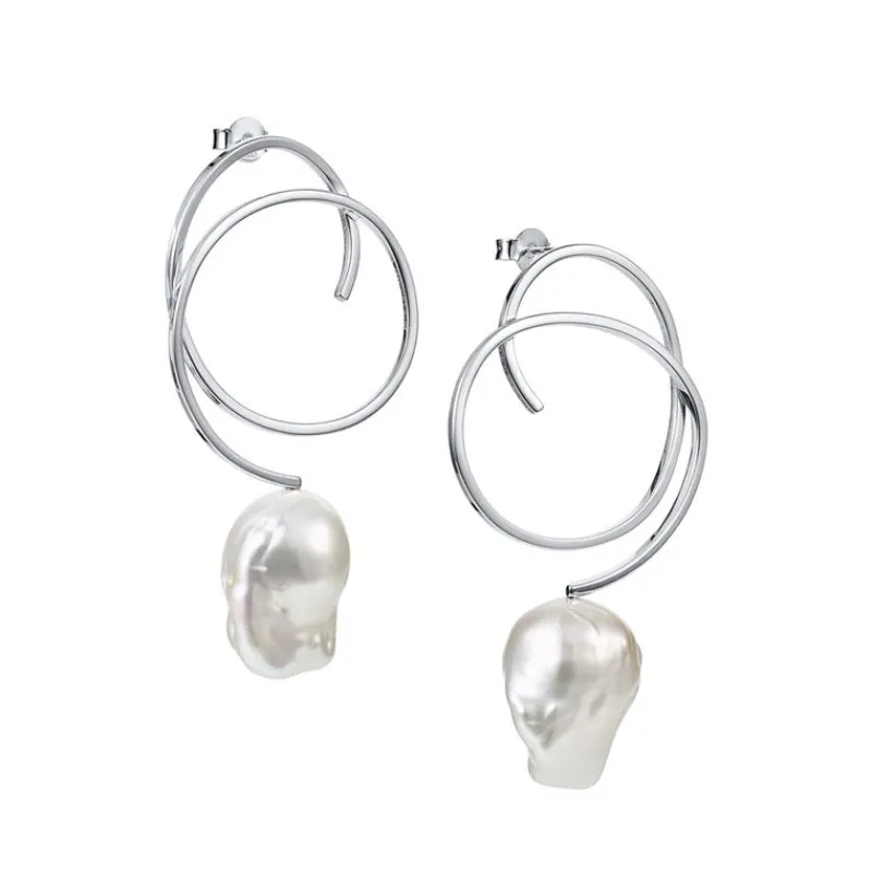 Efva Attling Sølvøredobber-Orepynt, Curly Pearly Ear