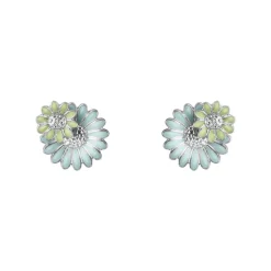 Georg Jensen Sølvøredobber-Orepynt, Daisy Bla Og Gronn