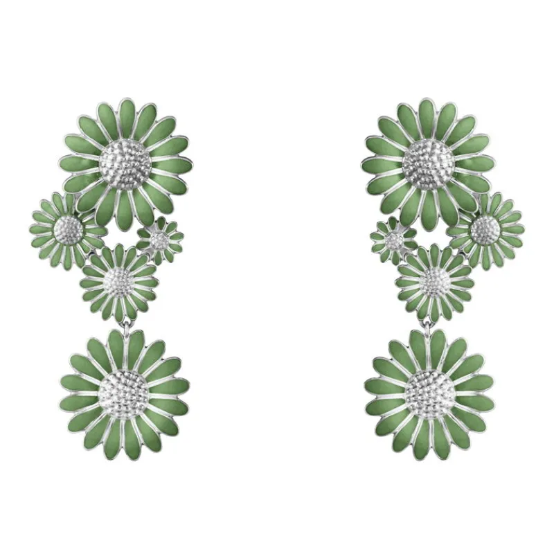 Georg Jensen Sølvøredobber-Orepynt, Daisy Gronn