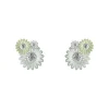 Georg Jensen Sølvøredobber-Orepynt, Daisy Gronn Og Hvit