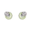 Georg Jensen Sølvøredobber-Orepynt, Daisy Gronn Og Rosa