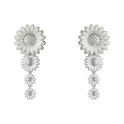 Georg Jensen Sølvøredobber-Orepynt, Daisy Hvit