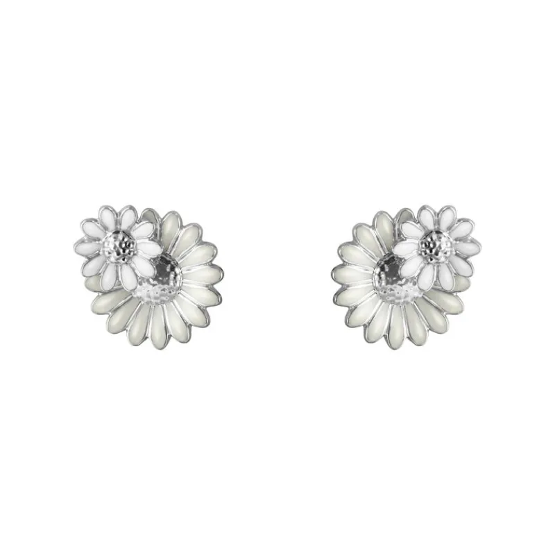 Georg Jensen Sølvøredobber-Orepynt, Daisy Hvit