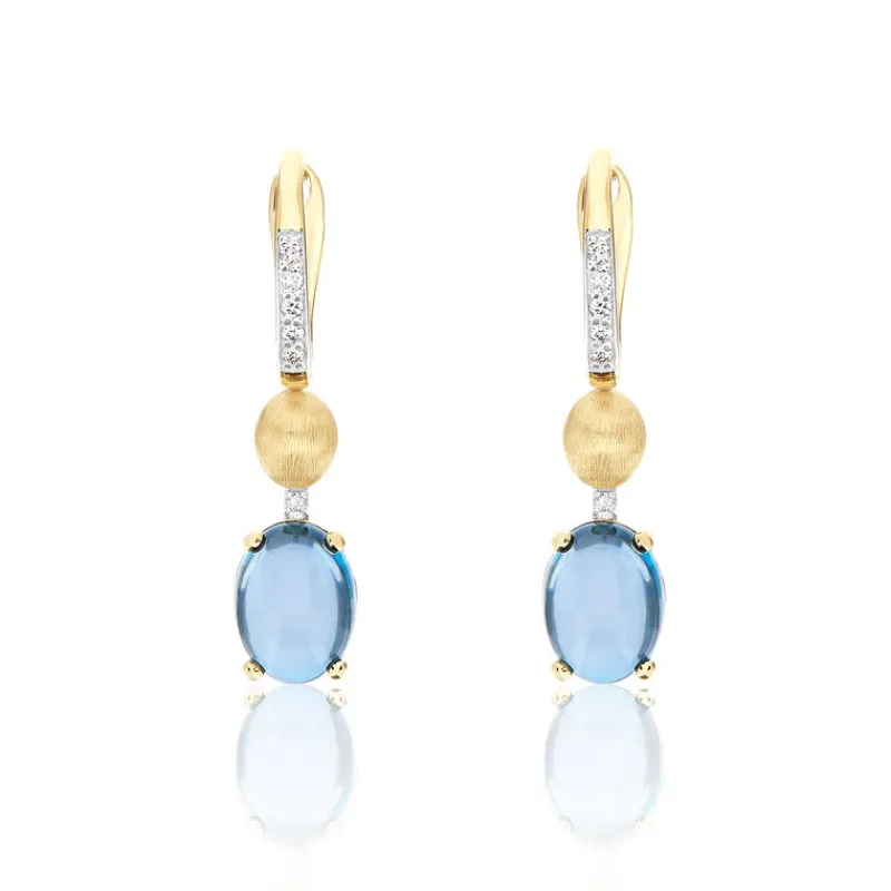 Nanis Gulløredobber-Orepynt, Dancing Azure London Bla Topas
