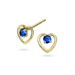 David-Andersen Barnesmykker-Orepynt, Hjerter Med Safir