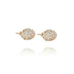 Efva Attling Gulløredobber-Orepynt, Love Bead Diamanter
