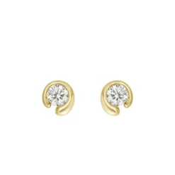 Georg Jensen Gulløredobber-Orepynt, Mercy 0,10 Ct