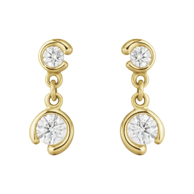 Georg Jensen Gulløredobber-Orepynt, Mercy 0,40 Ct