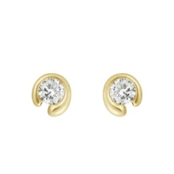 Georg Jensen Gulløredobber-Orepynt, Mercy 0,20 Ct