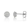 David-Andersen Gulløredobber-Orepynt, Rosett Diamanter 0,50 Ct