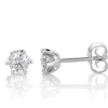 David-Andersen Gulløredobber-Orepynt, Solitaer 0,80Ct Totalt