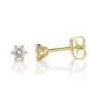 David-Andersen Gulløredobber-Orepynt, Solitaer 0,40Ct Totalt