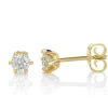 David-Andersen Gulløredobber-Orepynt, Solitaer 0,60Ct Totalt