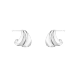 Georg Jensen Sølvøredobber-Øreringer, Curve (Liten)