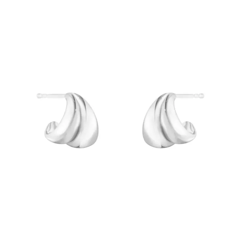 Georg Jensen Sølvøredobber-Øreringer, Curve (Liten)