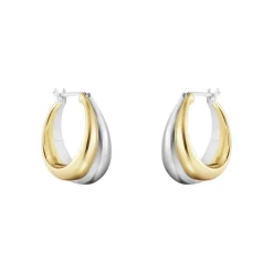 Georg Jensen Sølvøredobber-Øreringer, Curve (Medium)