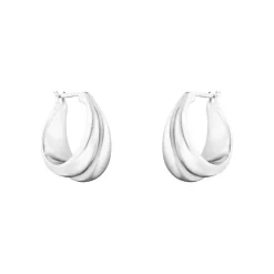 Georg Jensen Sølvøredobber-Øreringer, Curve (Mellom)