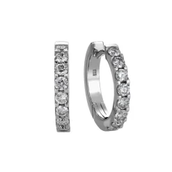 David-Andersen Gulløredobber-Øreringer, Diamanter 1,00 Ct