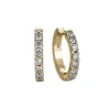 David-Andersen Gulløredobber-Øreringer, Diamanter 0,75 Ct