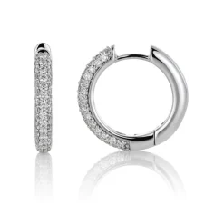 David-Andersen Gulløredobber-Øreringer, Diamanter 1,00 Ct